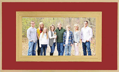 Red with Gold Frame Photo Cards